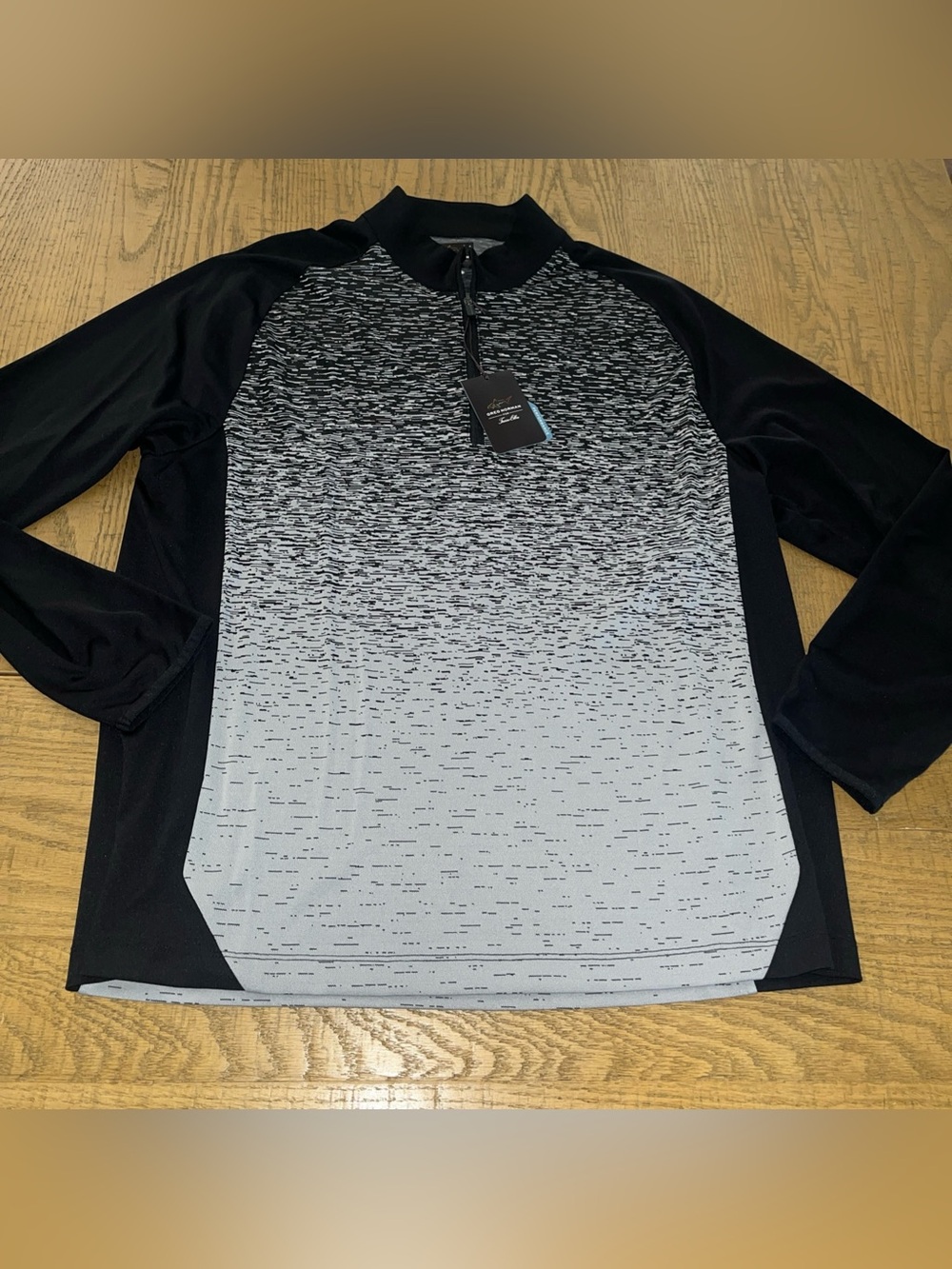 Greg Norman Men's 1/4 Zip Pullover Gray & Black Medium M